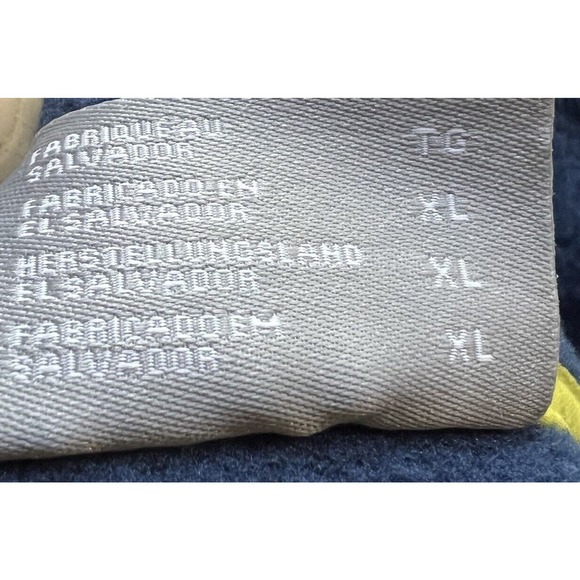 Columbia PFG Sweater Mens XL Navy Blue Fleece 1/4 Snap Mock Neck Pocket Pullover - Picture 11 of 14